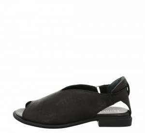 Női Think KAMAA Strap Szandál Fekete | QLX429610